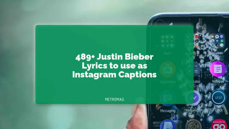 489+ Justin Bieber Lyrics to use as Instagram Captions