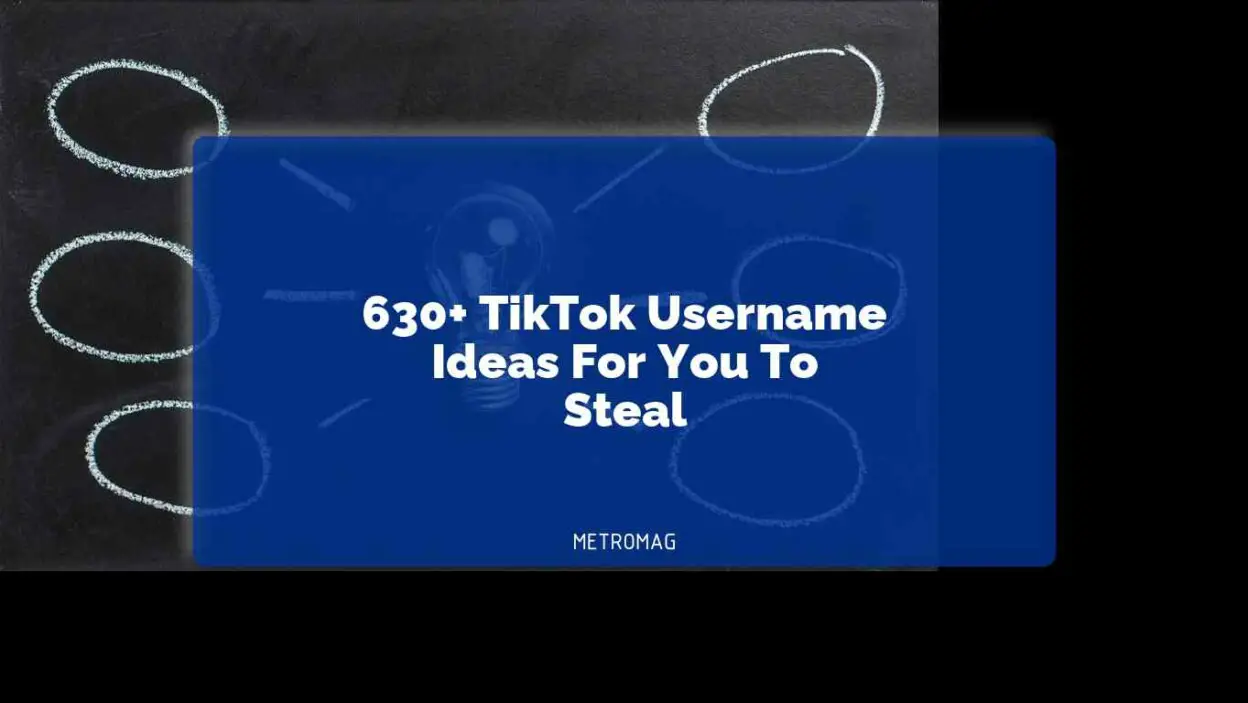 630+ TikTok Username Ideas For You To Steal