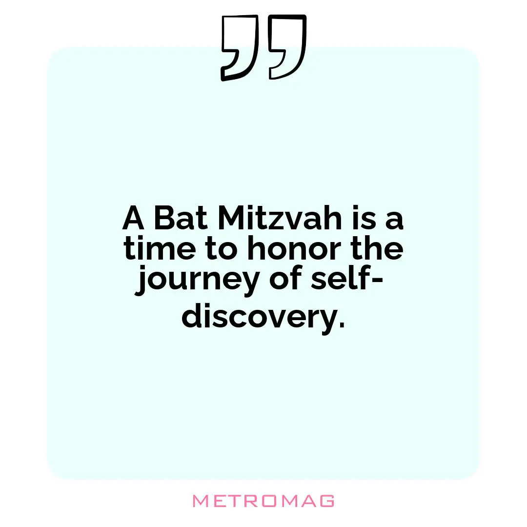 A Bat Mitzvah is a time to honor the journey of self-discovery.
