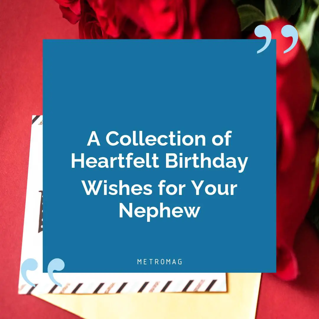 A Collection of Heartfelt Birthday Wishes for Your Nephew
