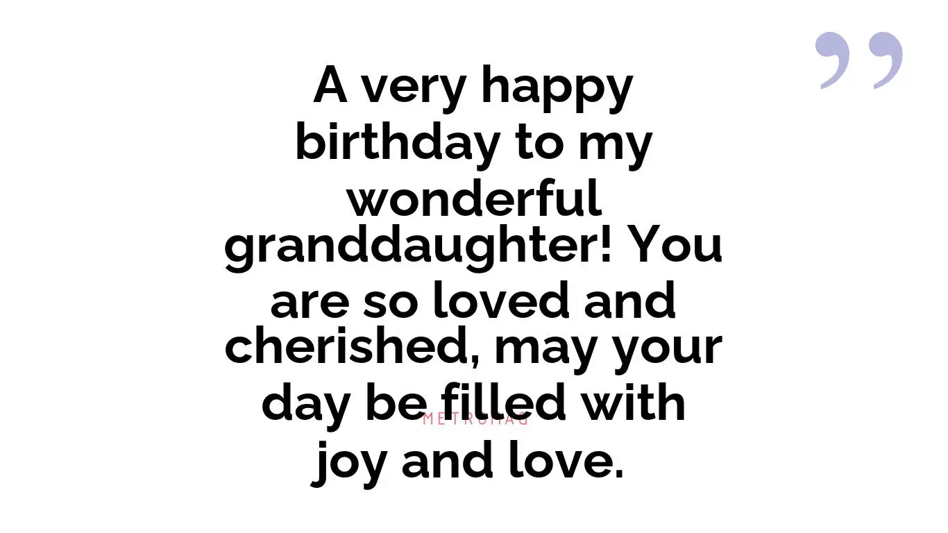 A very happy birthday to my wonderful granddaughter! You are so loved and cherished, may your day be filled with joy and love.