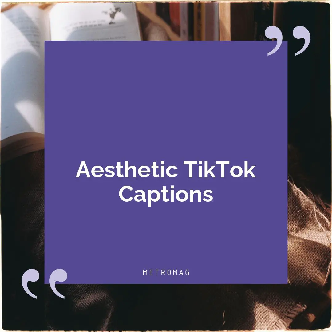 Aesthetic TikTok Captions