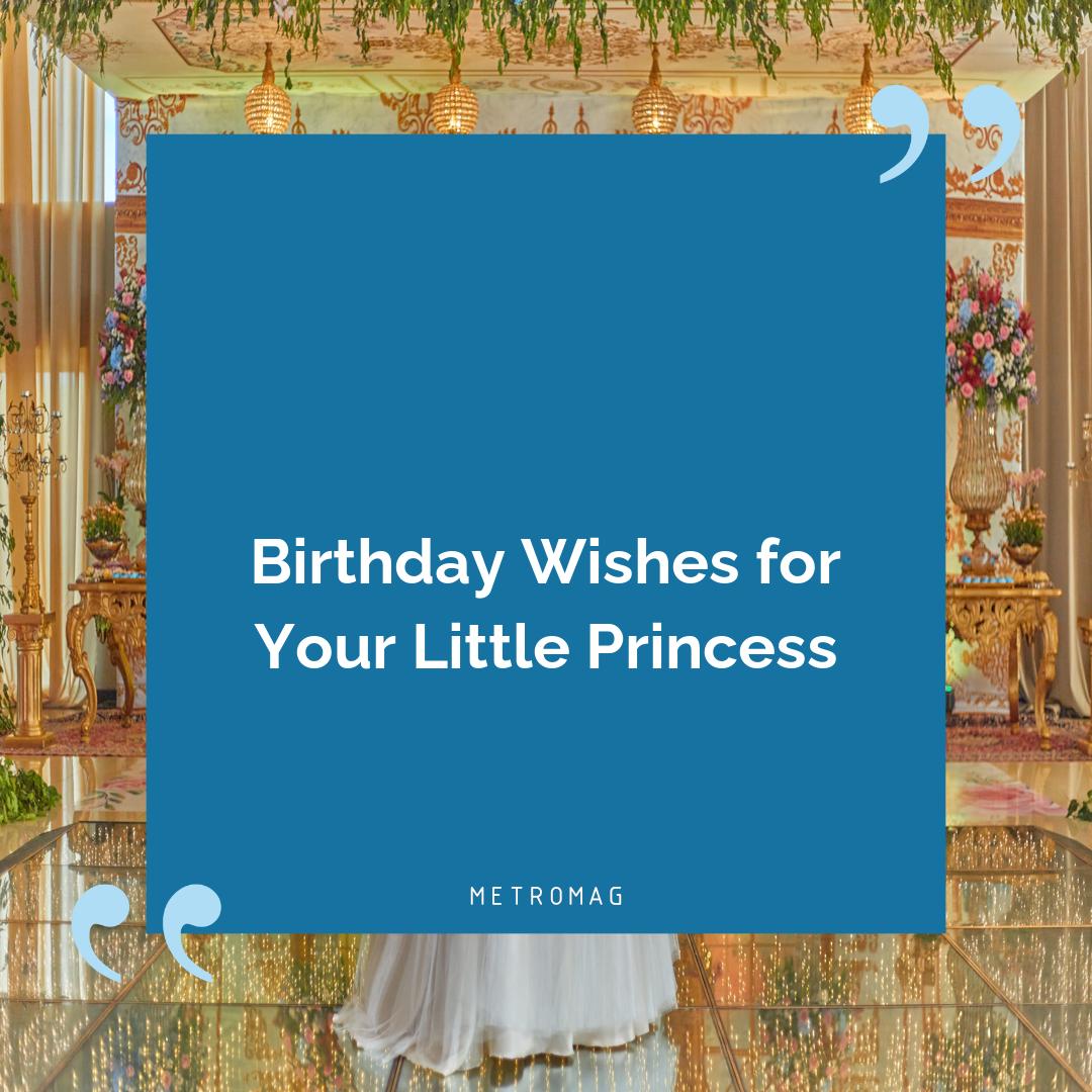 Birthday Wishes for Your Little Princess