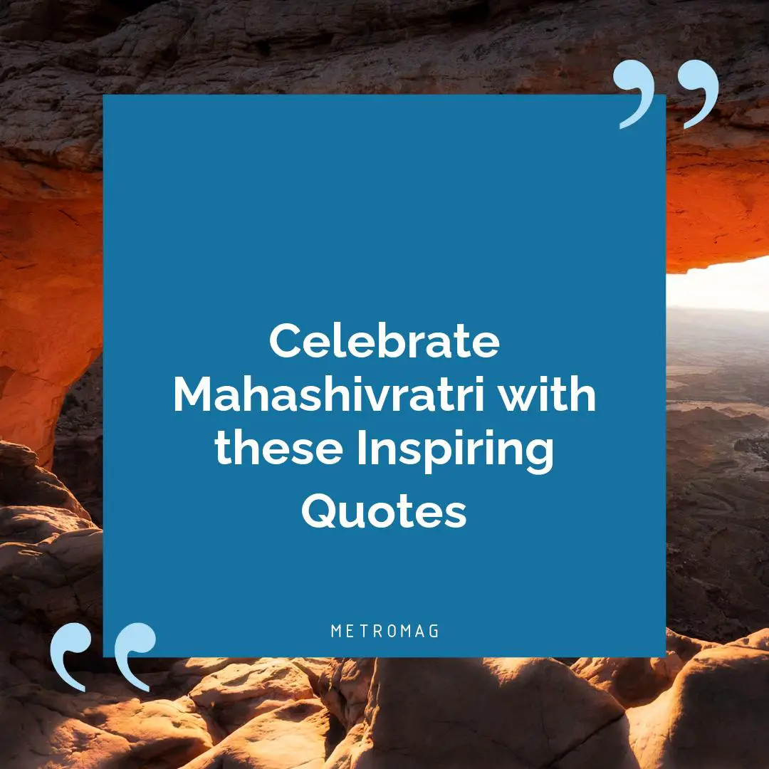 Celebrate Mahashivratri with these Inspiring Quotes