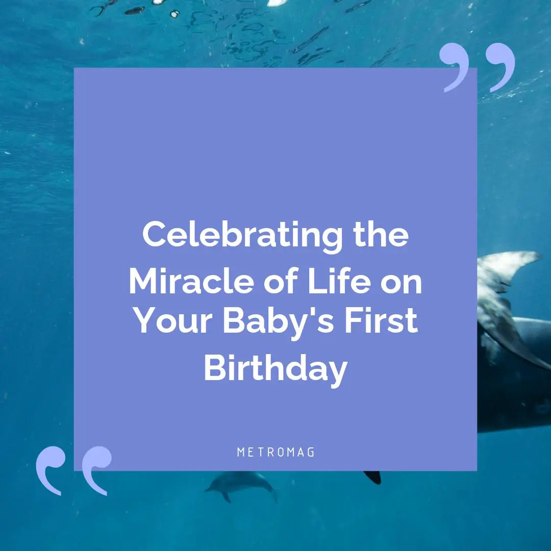 Celebrating the Miracle of Life on Your Baby's First Birthday