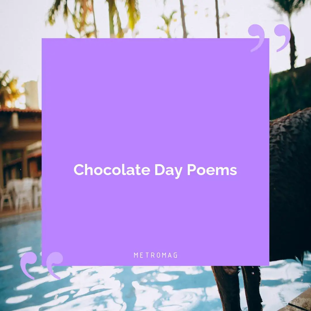 Chocolate Day Poems
