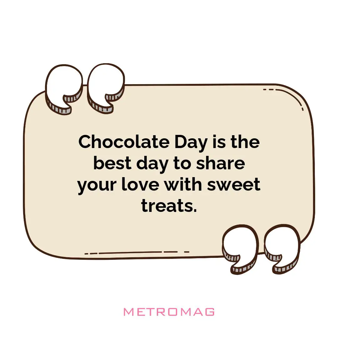 Chocolate Day is the best day to share your love with sweet treats.