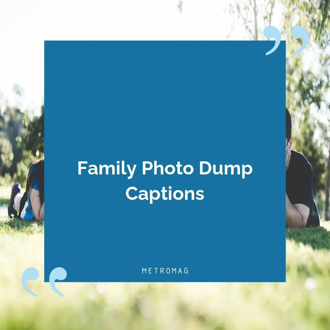 Family Photo Dump Captions