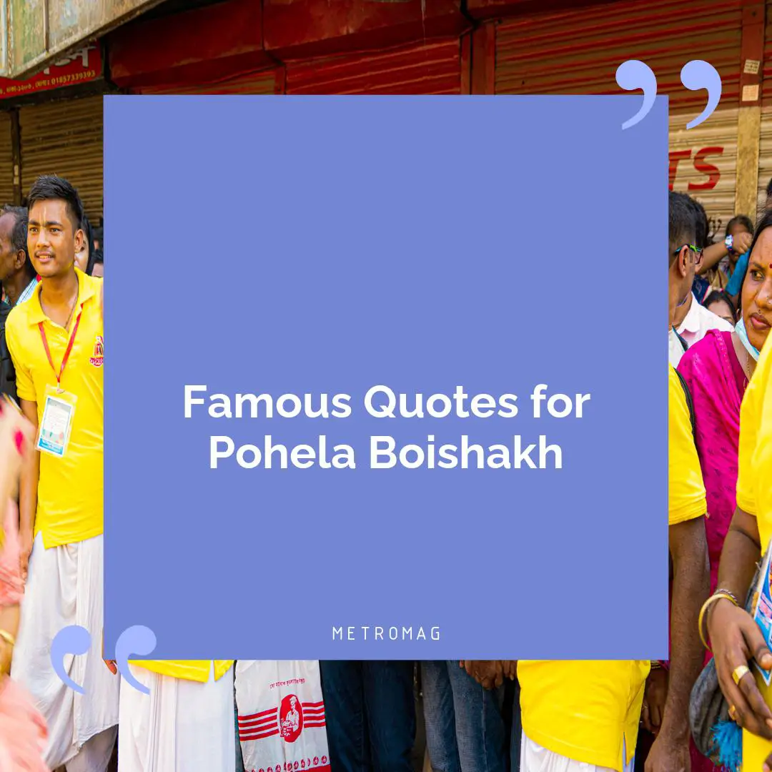 Famous Quotes for Pohela Boishakh