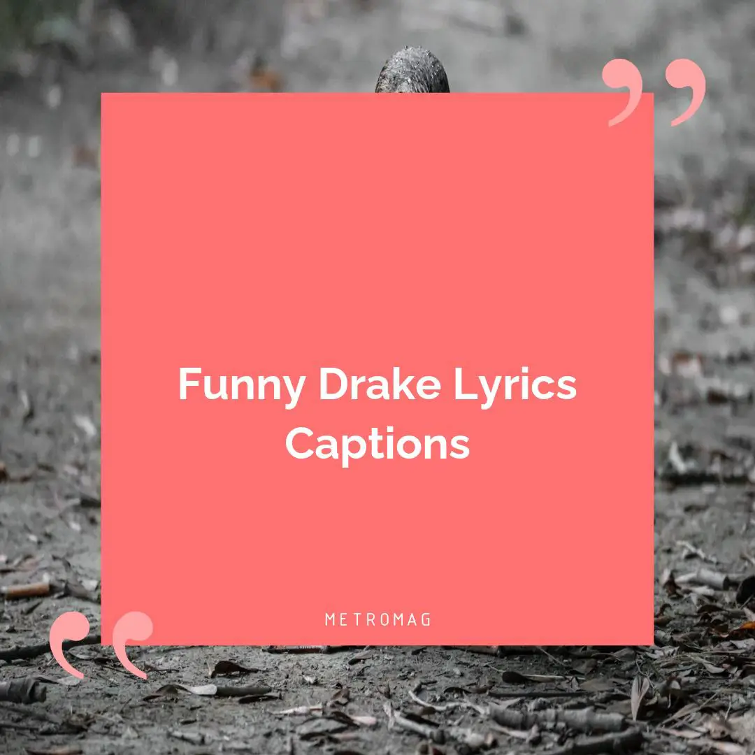 Funny Drake Lyrics Captions