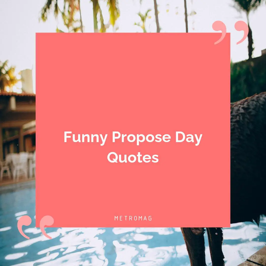 Funny Propose Day Quotes