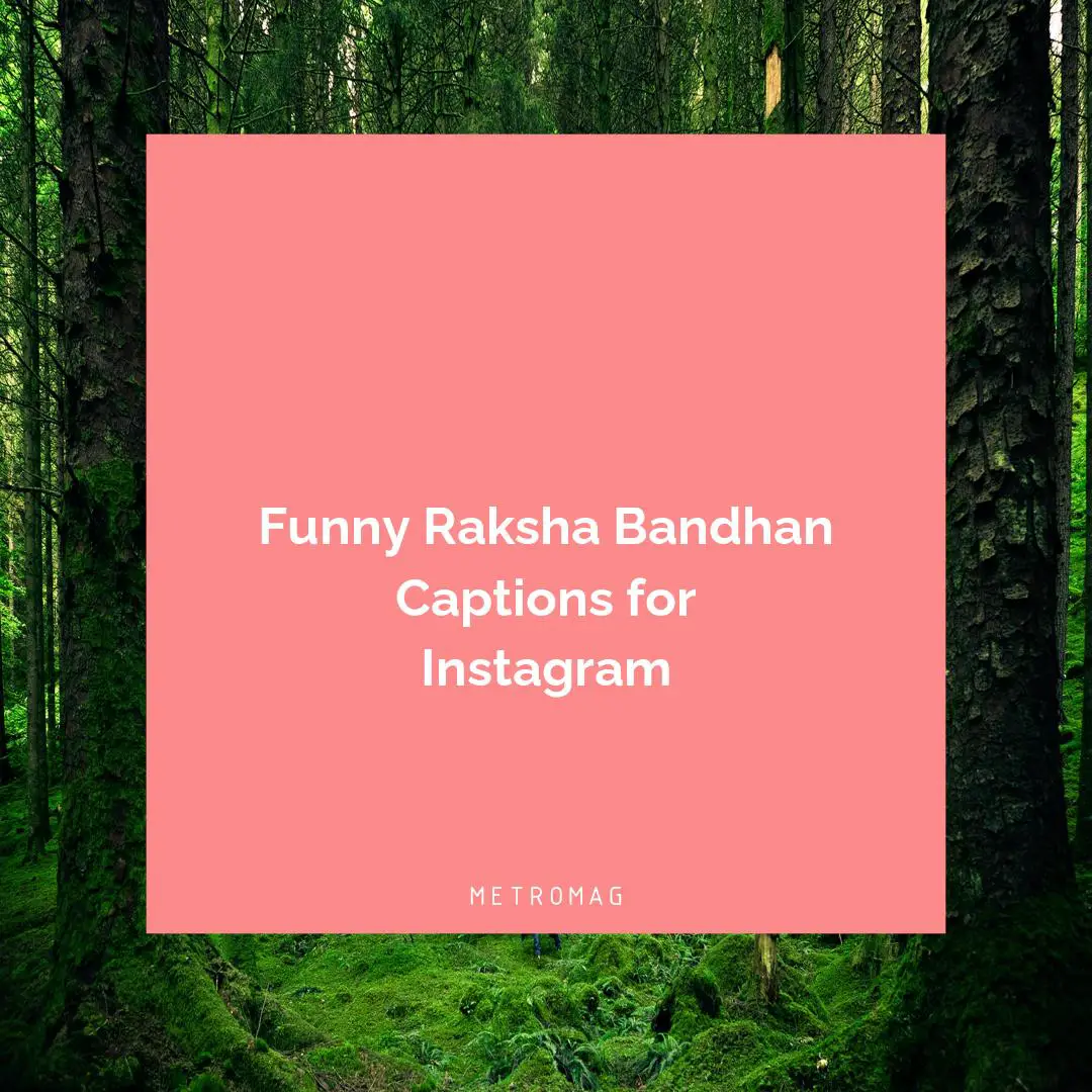 Funny Raksha Bandhan Captions for Instagram