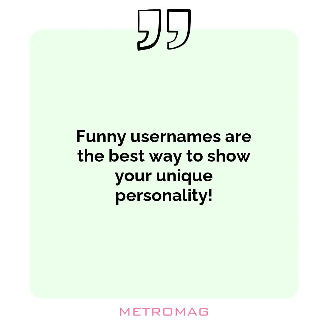 Funny usernames are the best way to show your unique personality!