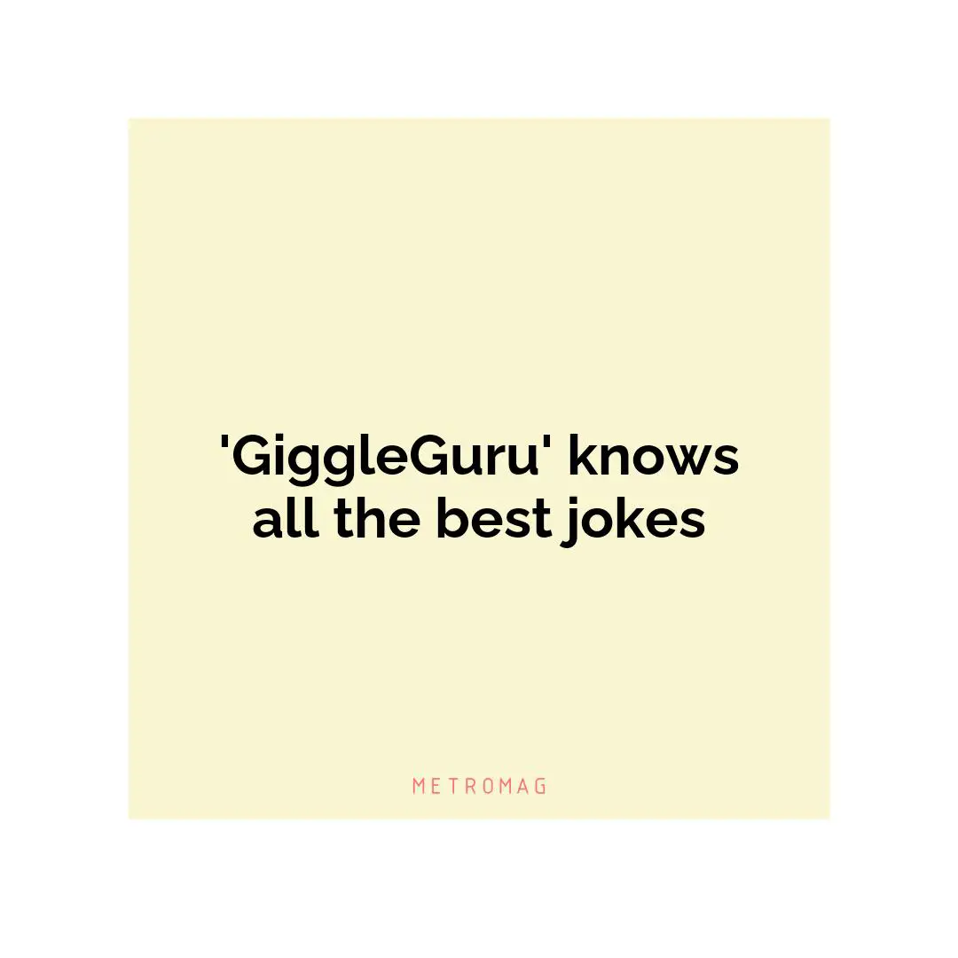 'GiggleGuru' knows all the best jokes