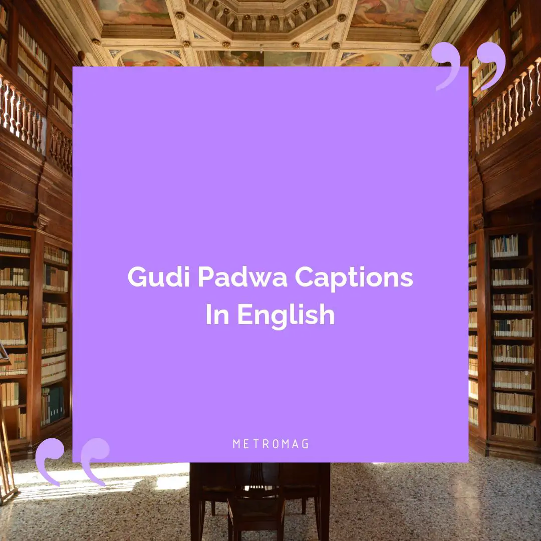 Gudi Padwa Captions In English