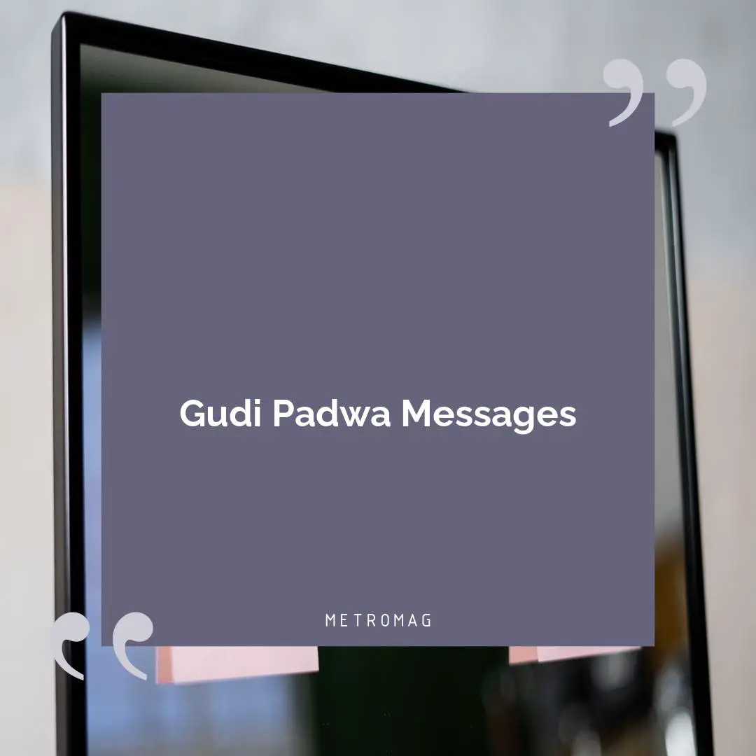 Gudi Padwa Messages