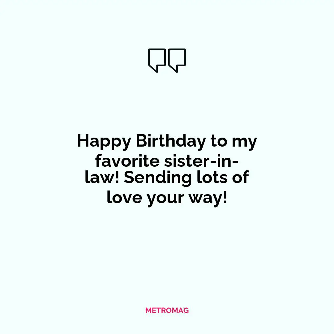 Happy Birthday to my favorite sister-in-law! Sending lots of love your way!