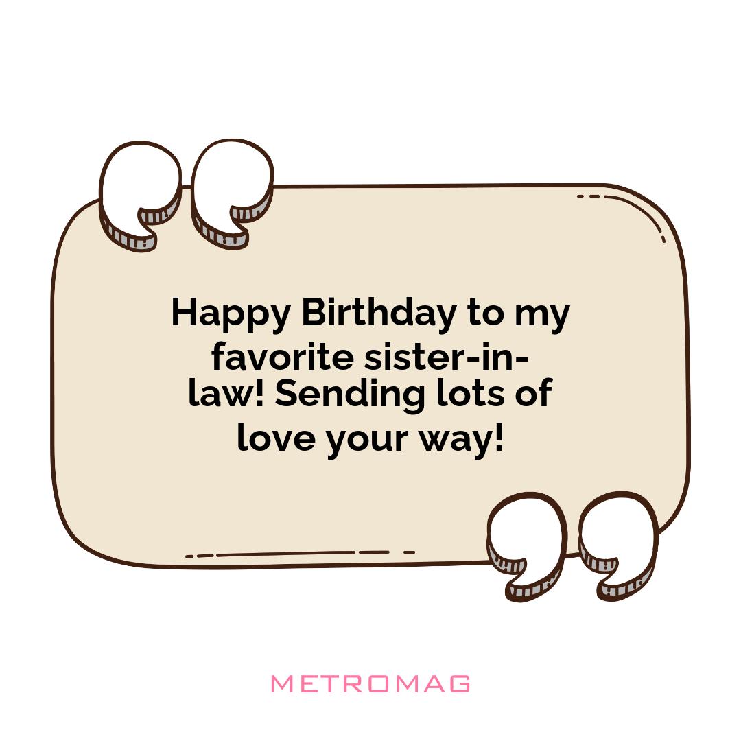 Happy Birthday to my favorite sister-in-law! Sending lots of love your way!