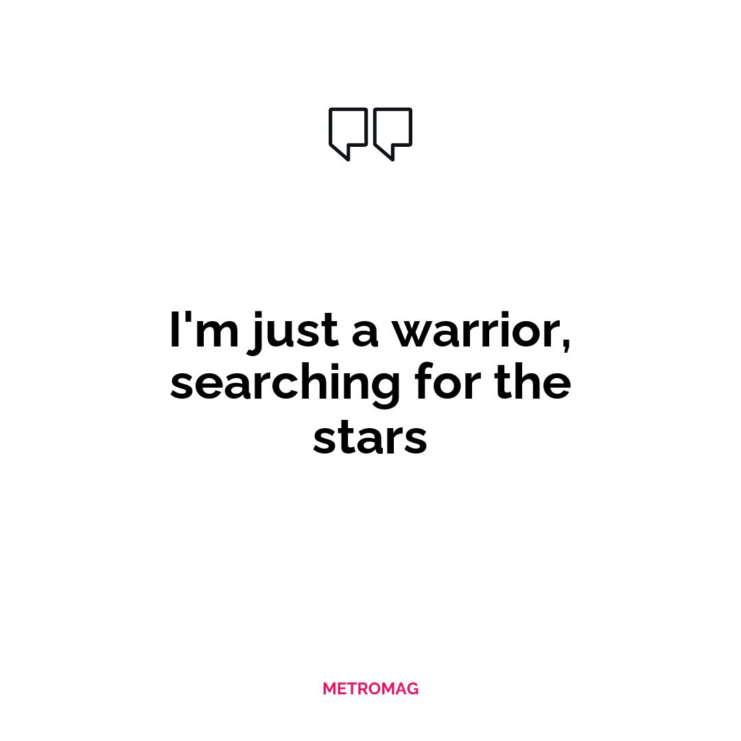 I'm just a warrior, searching for the stars