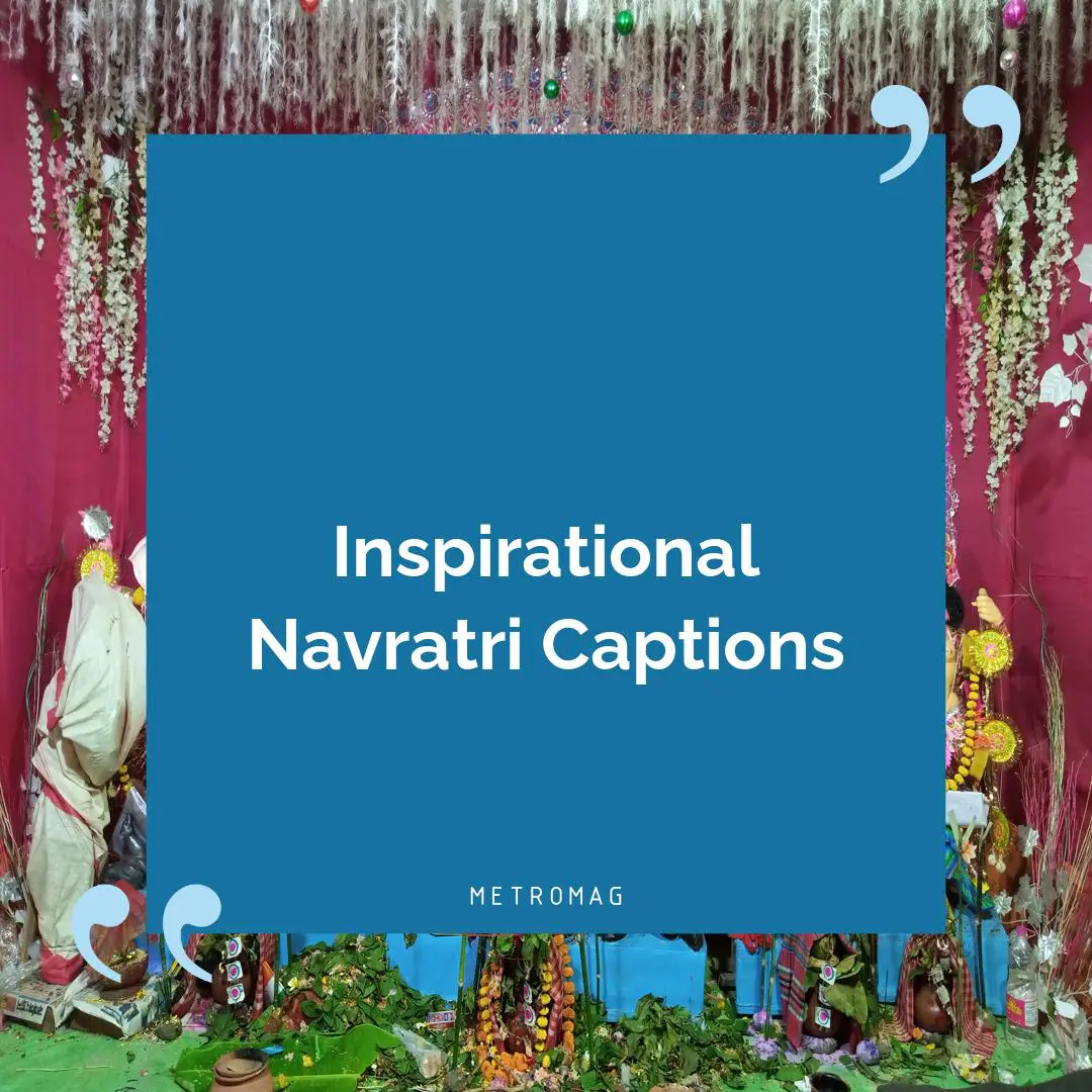 Inspirational Navratri Captions