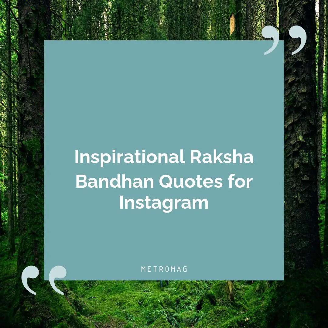 Inspirational Raksha Bandhan Quotes for Instagram