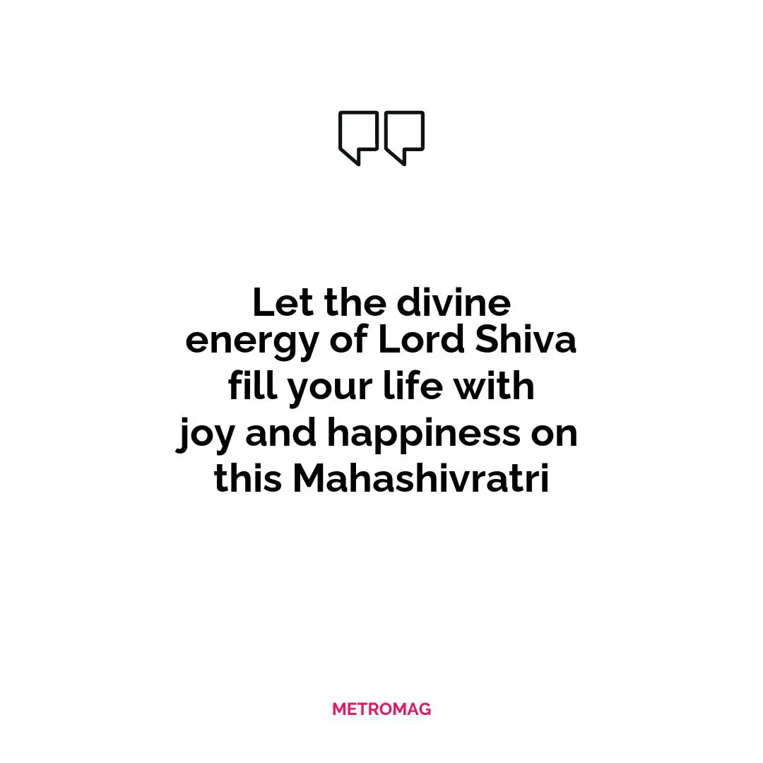 Let the divine energy of Lord Shiva fill your life with joy and happiness on this Mahashivratri