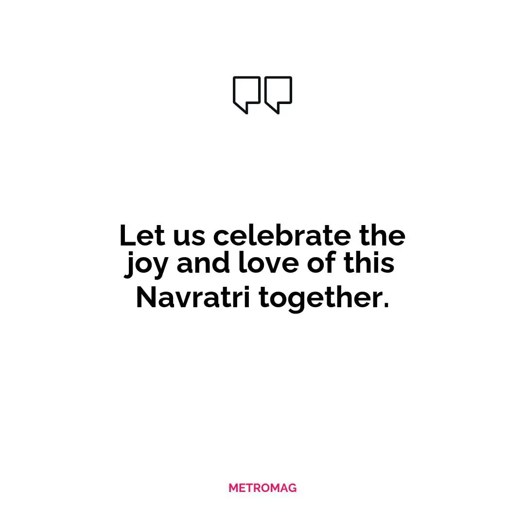 Let us celebrate the joy and love of this Navratri together.
