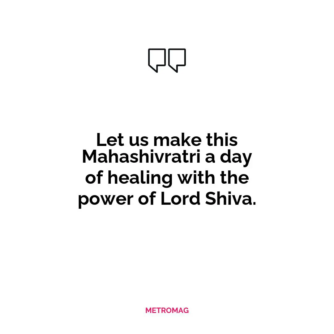 Let us make this Mahashivratri a day of healing with the power of Lord Shiva.