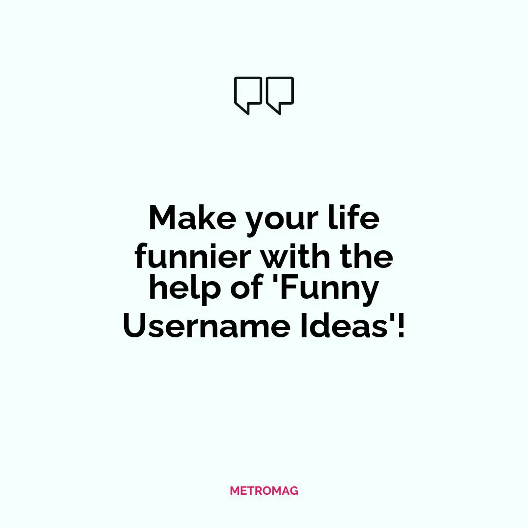 Make your life funnier with the help of 'Funny Username Ideas'!