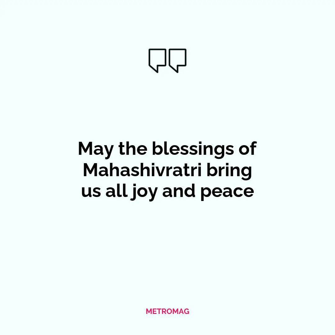 May the blessings of Mahashivratri bring us all joy and peace