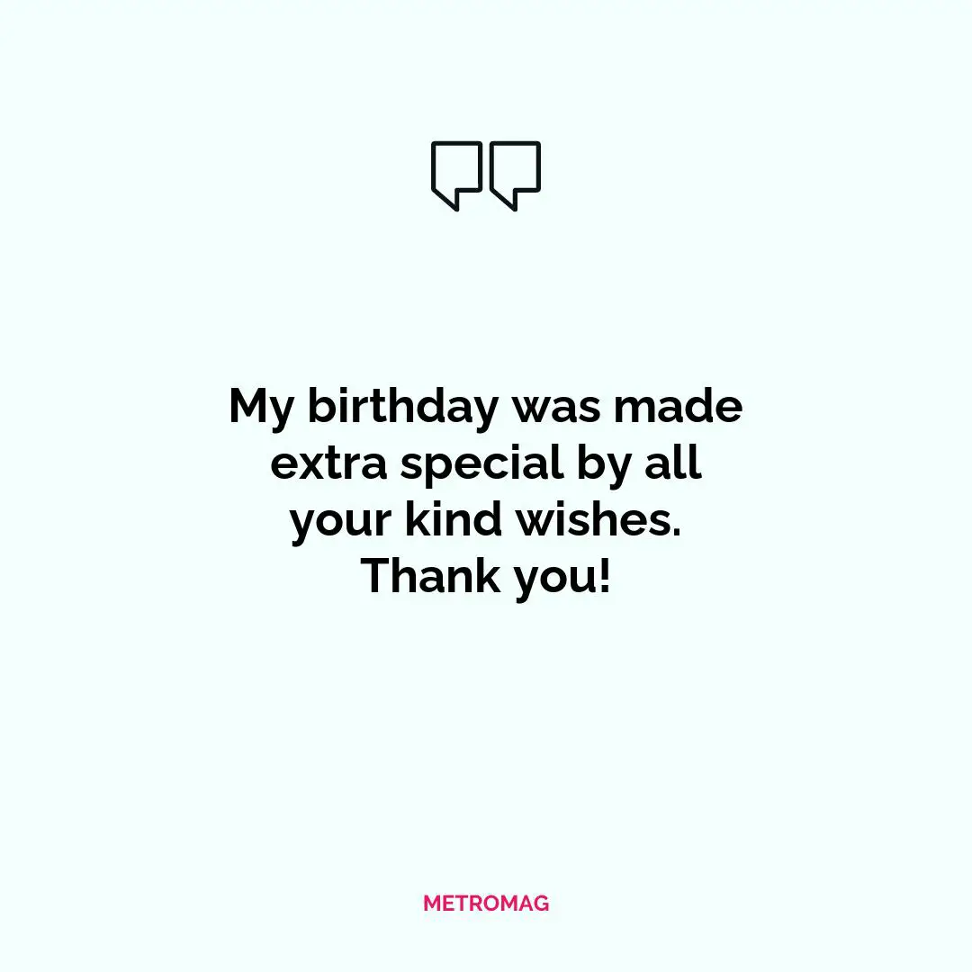 My birthday was made extra special by all your kind wishes. Thank you!