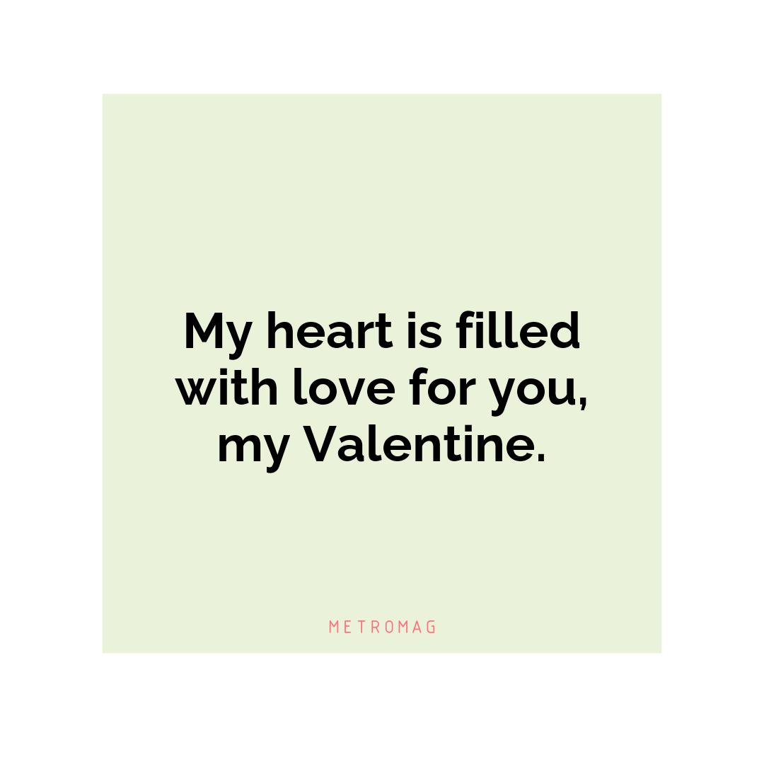 My heart is filled with love for you, my Valentine.