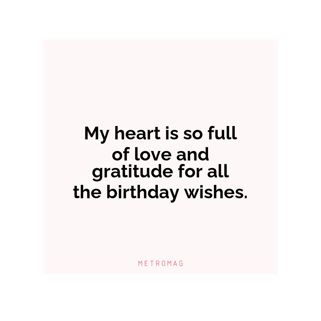My heart is so full of love and gratitude for all the birthday wishes.