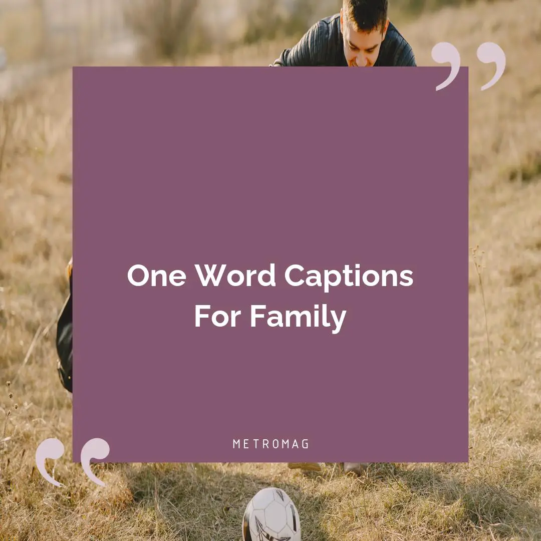 One Word Captions For Family