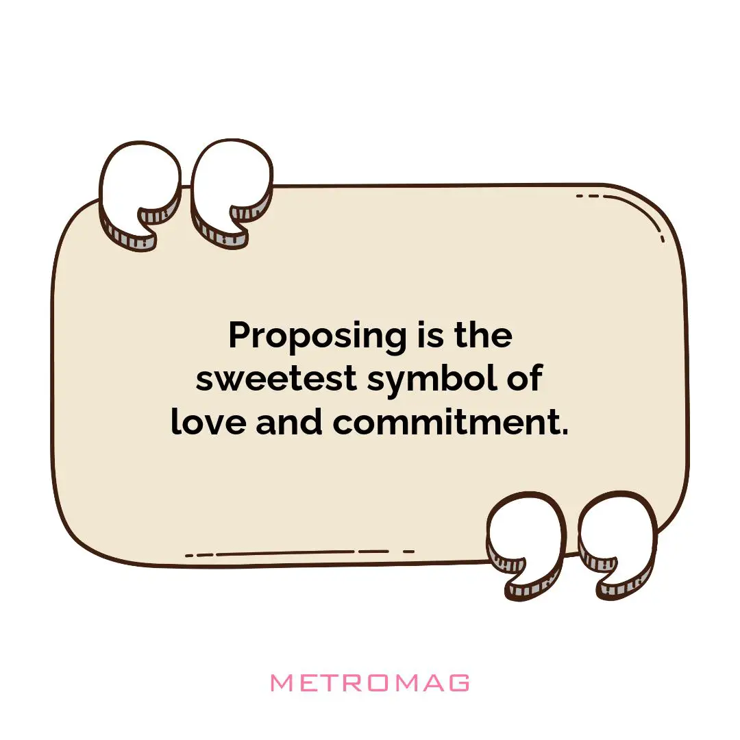 Proposing is the sweetest symbol of love and commitment.