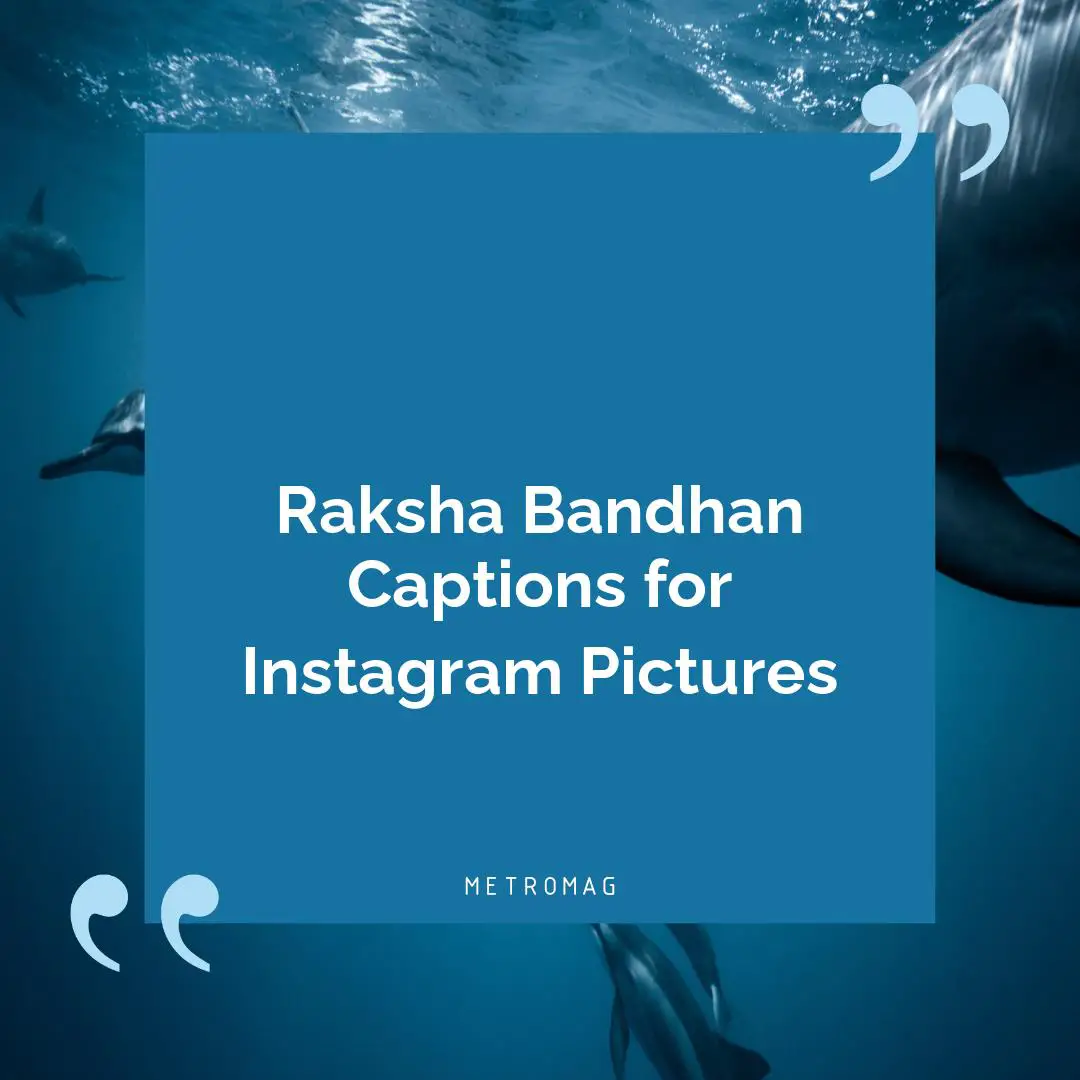 Raksha Bandhan Captions for Instagram Pictures