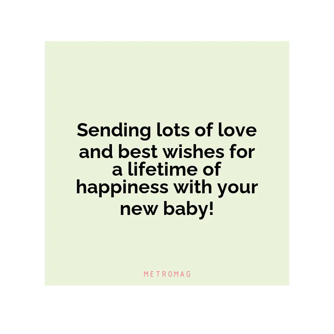 Sending lots of love and best wishes for a lifetime of happiness with your new baby!