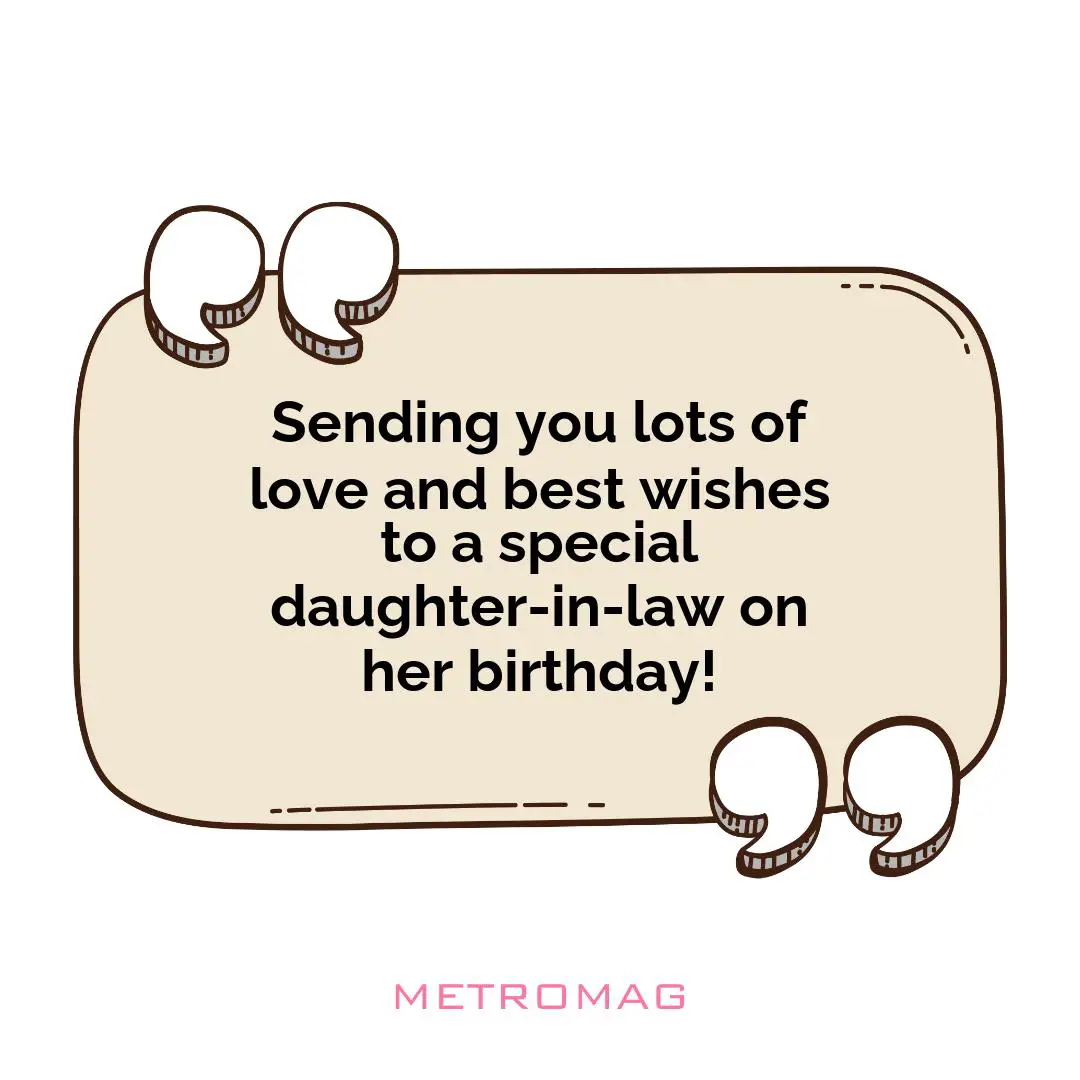 Sending you lots of love and best wishes to a special daughter-in-law on her birthday!