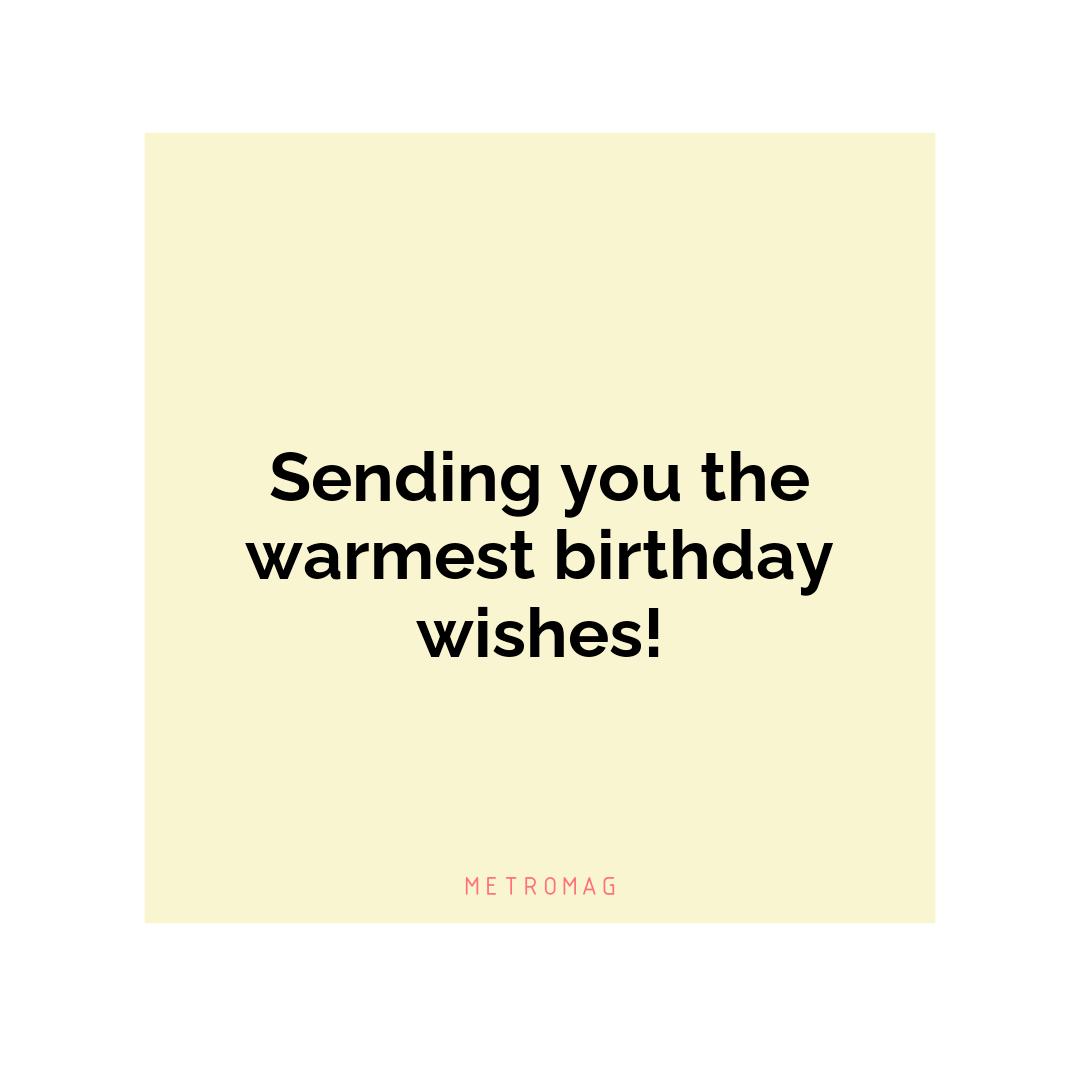 Sending you the warmest birthday wishes!