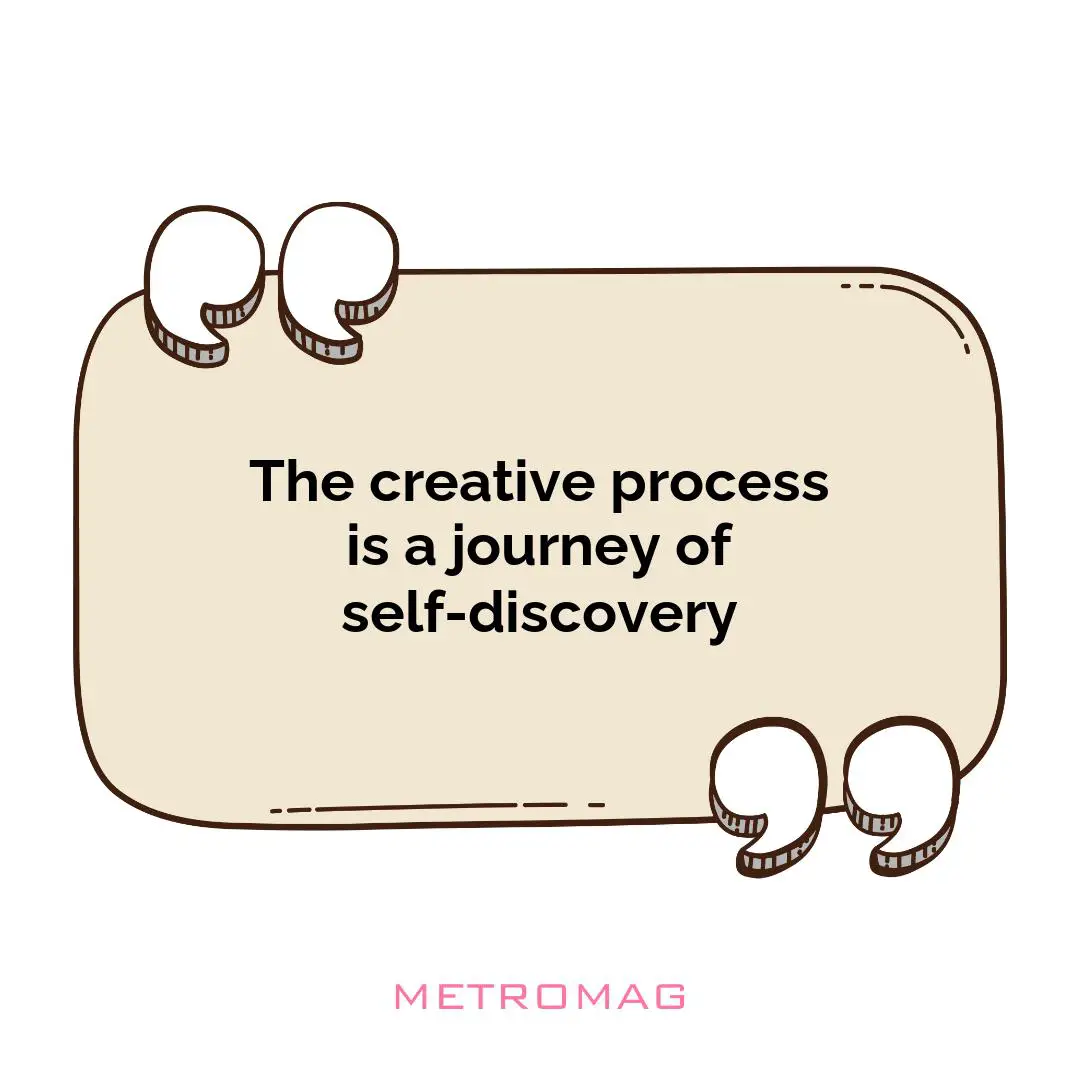 The creative process is a journey of self-discovery