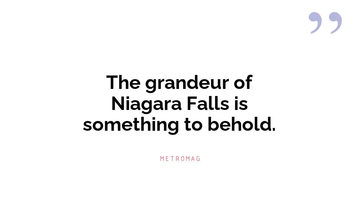 The grandeur of Niagara Falls is something to behold.