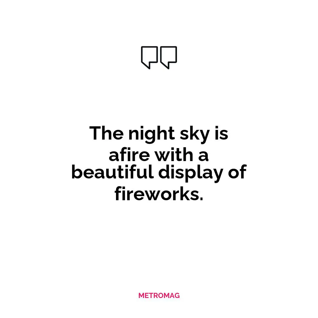 The night sky is afire with a beautiful display of fireworks.