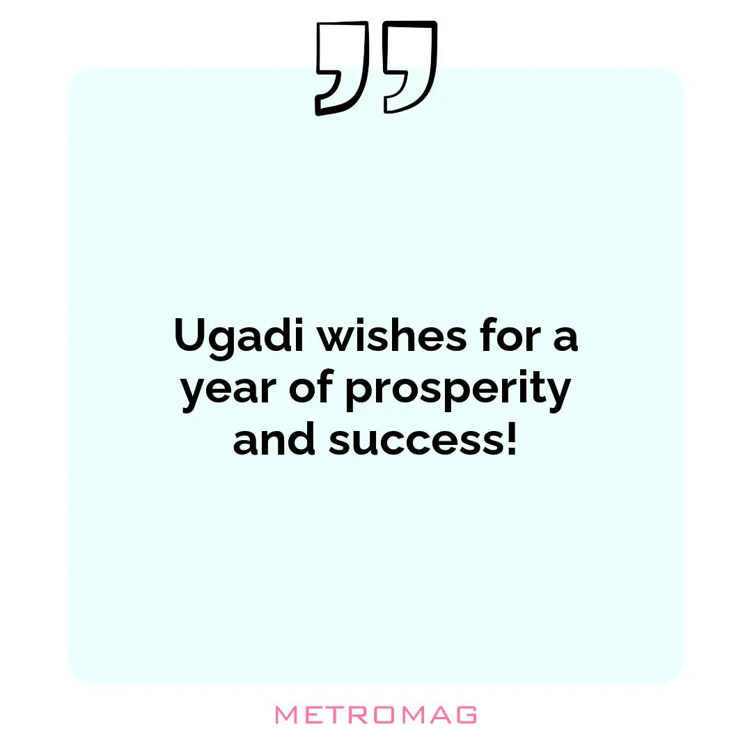 Ugadi wishes for a year of prosperity and success!