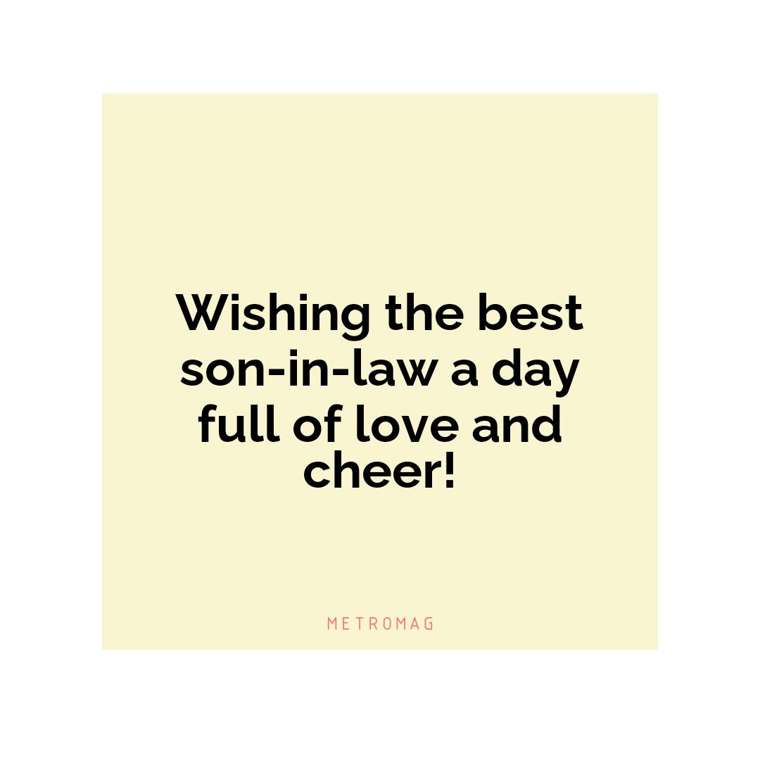 Wishing the best son-in-law a day full of love and cheer!
