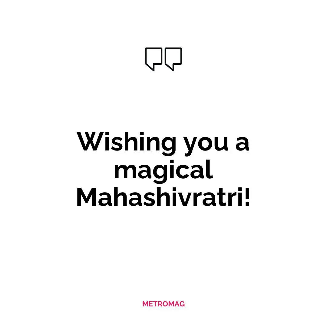 Wishing you a magical Mahashivratri!