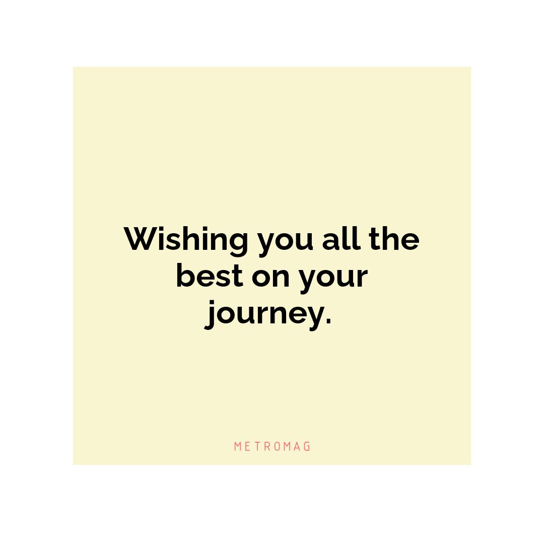 Wishing you all the best on your journey.