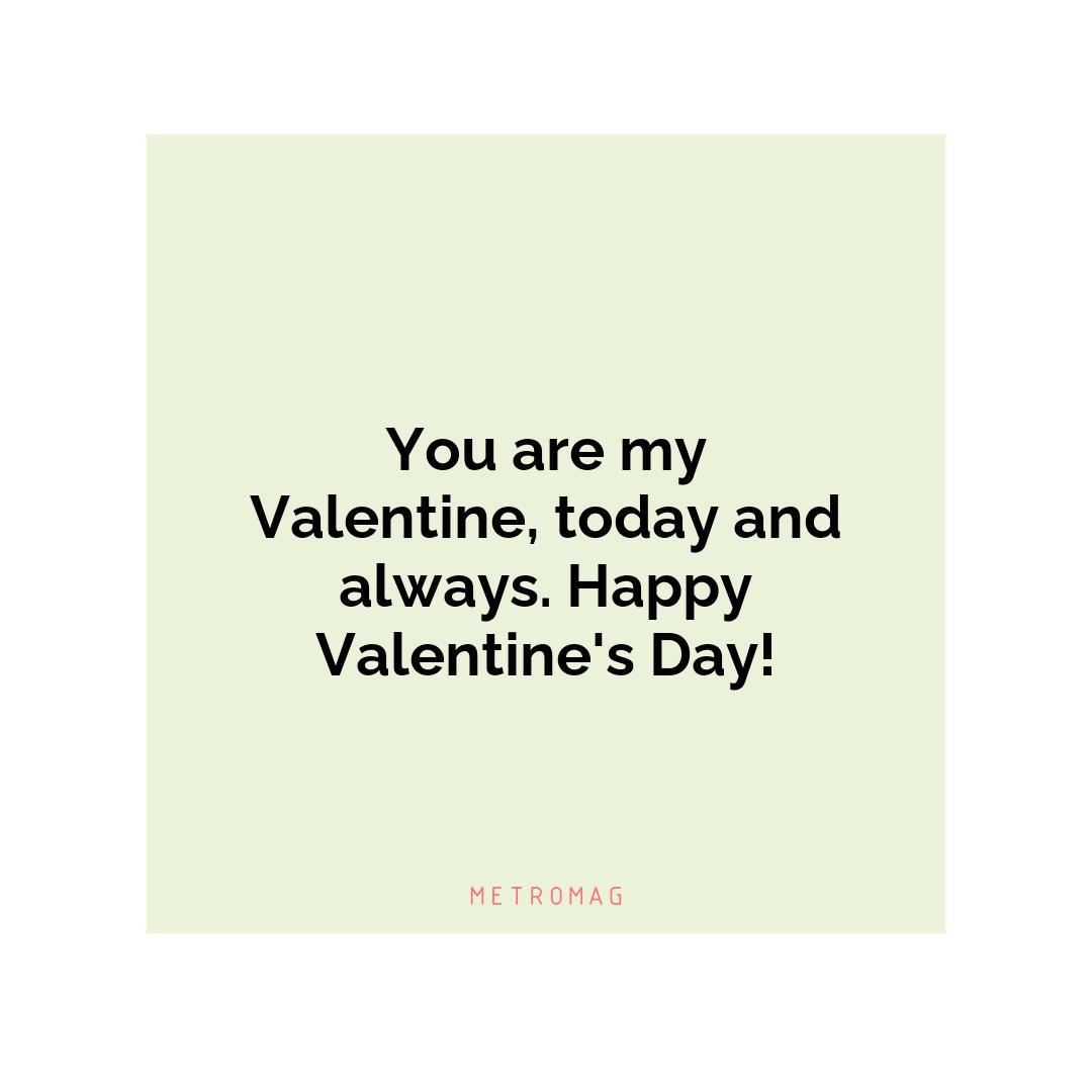 You are my Valentine, today and always. Happy Valentine's Day!