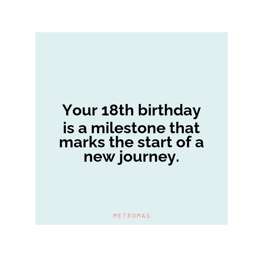 Your 18th birthday is a milestone that marks the start of a new journey.