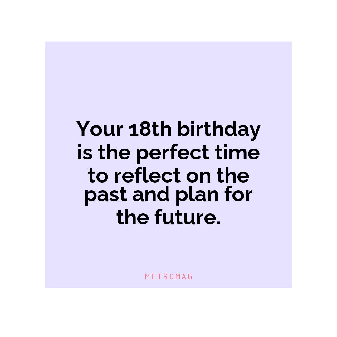 Your 18th birthday is the perfect time to reflect on the past and plan for the future.