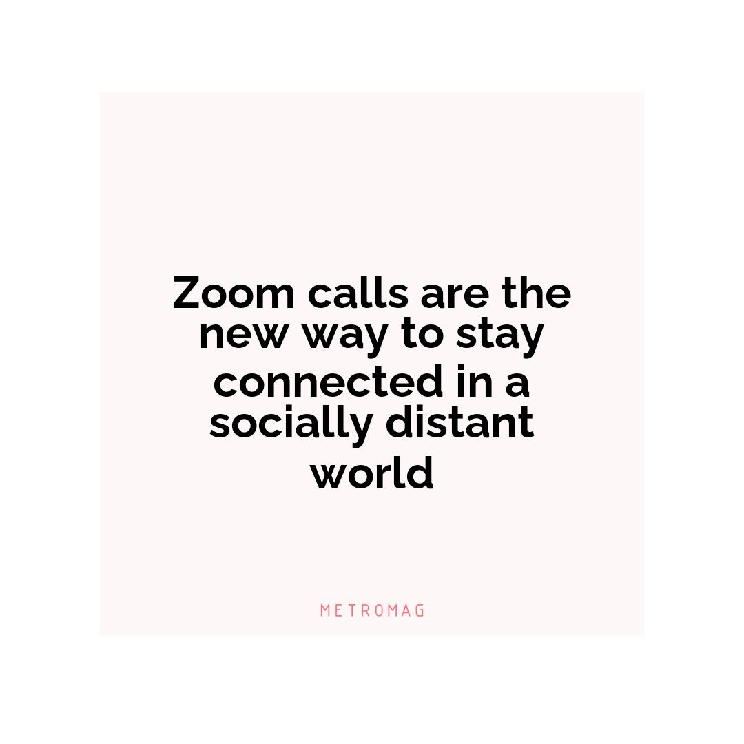 Zoom calls are the new way to stay connected in a socially distant world